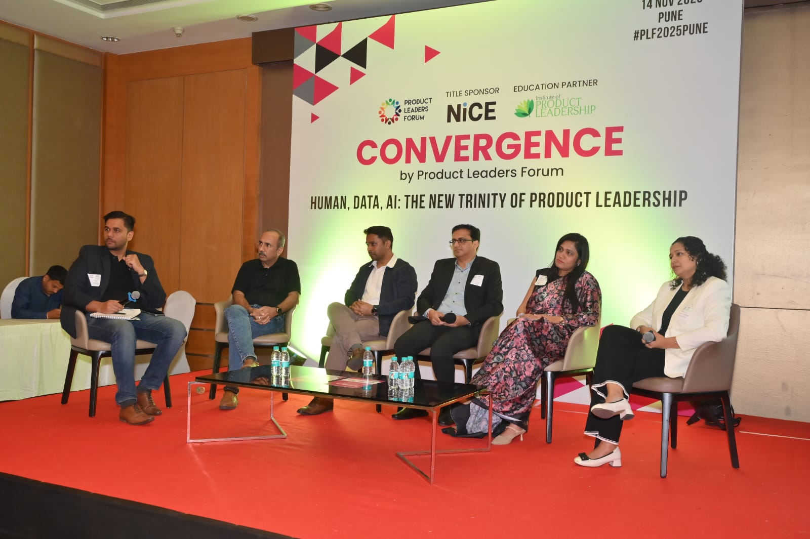 Karan Shukla moderating a panel at Product Summit Pune